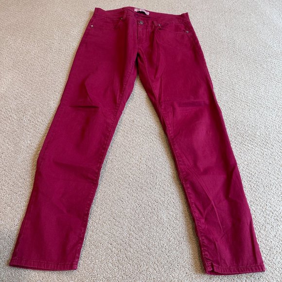 Holiday Brand Jeans Pants Red Straight Leg Preppy Classic Casual Friday Size 32 - Picture 8 of 9